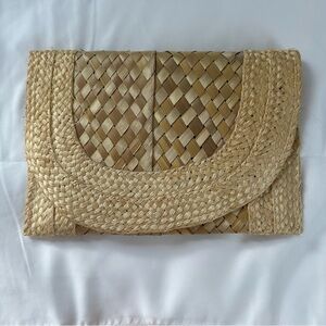 Straw Clutch Handbag Purse